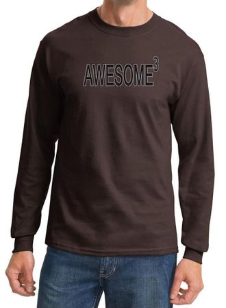 Mens Shirt Awesome Cubed Long Sleeve Tee T-Shirt