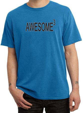 Mens Shirt Awesome Cubed Pigment Dyed Tee T-Shirt