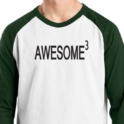 Mens Shirt Awesome Cubed Raglan Tee T-Shirt