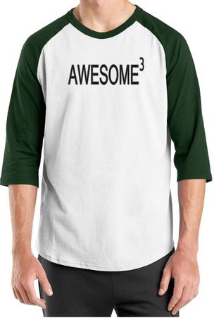 Mens Shirt Awesome Cubed Raglan Tee T-Shirt