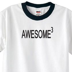 Mens Shirt Awesome Cubed Ringer Tee T-Shirt