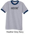 Mens Shirt Awesome Cubed Ringer Tee T-Shirt