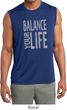 Mens Shirt Balance Your Life Sleeveless Moisture Wicking Tee T-Shirt