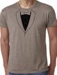 Mens Shirt Basic Black Tuxedo Burnout Tee T-Shirt