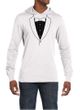 Mens Shirt Basic Black Tuxedo Lightweight Hoodie Tee T-Shirt