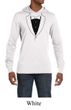 Mens Shirt Basic Black Tuxedo Lightweight Hoodie Tee T-Shirt