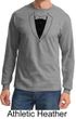 Mens Shirt Basic Black Tuxedo Long Sleeve Tee T-Shirt