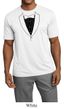 Mens Shirt Basic Black Tuxedo Moisture Wicking Tee T-Shirt