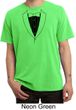 Mens Shirt Basic Black Tuxedo Pigment Dyed Tee T-Shirt