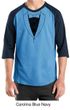 Mens Shirt Basic Black Tuxedo Raglan Tee T-Shirt