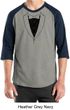 Mens Shirt Basic Black Tuxedo Raglan Tee T-Shirt