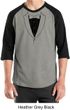 Mens Shirt Basic Black Tuxedo Raglan Tee T-Shirt