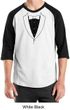 Mens Shirt Basic Black Tuxedo Raglan Tee T-Shirt