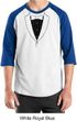 Mens Shirt Basic Black Tuxedo Raglan Tee T-Shirt
