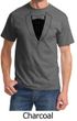 Mens Shirt Basic Black Tuxedo Tee T-Shirt
