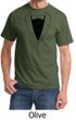 Mens Shirt Basic Black Tuxedo Tee T-Shirt