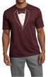Mens Shirt Basic White Tuxedo Moisture Wicking Tee T-Shirt