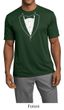 Mens Shirt Basic White Tuxedo Moisture Wicking Tee T-Shirt