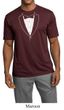 Mens Shirt Basic White Tuxedo Moisture Wicking Tee T-Shirt