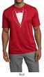 Mens Shirt Basic White Tuxedo Moisture Wicking Tee T-Shirt