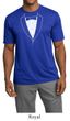 Mens Shirt Basic White Tuxedo Moisture Wicking Tee T-Shirt