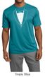 Mens Shirt Basic White Tuxedo Moisture Wicking Tee T-Shirt