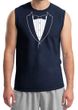 Mens Shirt Basic White Tuxedo Muscle Tee T-Shirt