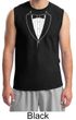 Mens Shirt Basic White Tuxedo Muscle Tee T-Shirt