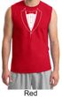Mens Shirt Basic White Tuxedo Muscle Tee T-Shirt
