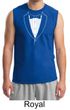 Mens Shirt Basic White Tuxedo Muscle Tee T-Shirt