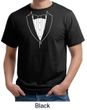 Mens Shirt Basic White Tuxedo Organic Tee T-Shirt