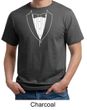 Mens Shirt Basic White Tuxedo Organic Tee T-Shirt