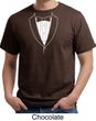 Mens Shirt Basic White Tuxedo Organic Tee T-Shirt