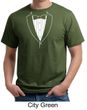 Mens Shirt Basic White Tuxedo Organic Tee T-Shirt