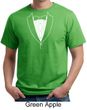 Mens Shirt Basic White Tuxedo Organic Tee T-Shirt