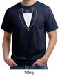 Mens Shirt Basic White Tuxedo Organic Tee T-Shirt