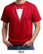 Mens Shirt Basic White Tuxedo Organic Tee T-Shirt