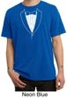 Mens Shirt Basic White Tuxedo Pigment Dyed Tee T-Shirt