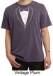 Mens Shirt Basic White Tuxedo Pigment Dyed Tee T-Shirt