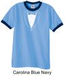Mens Shirt Basic White Tuxedo Ringer Tee T-Shirt
