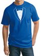Mens Shirt Basic White Tuxedo Tall Tee T-Shirt