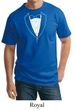 Mens Shirt Basic White Tuxedo Tall Tee T-Shirt