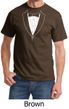 Mens Shirt Basic White Tuxedo Tee T-Shirt