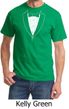 Mens Shirt Basic White Tuxedo Tee T-Shirt