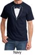 Mens Shirt Basic White Tuxedo Tee T-Shirt