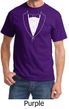 Mens Shirt Basic White Tuxedo Tee T-Shirt