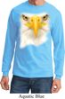 Mens Shirt Big Bald Eagle Face Long Sleeve Tee T-Shirt