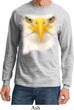 Mens Shirt Big Bald Eagle Face Long Sleeve Tee T-Shirt