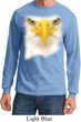 Mens Shirt Big Bald Eagle Face Long Sleeve Tee T-Shirt