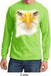 Mens Shirt Big Bald Eagle Face Long Sleeve Tee T-Shirt
